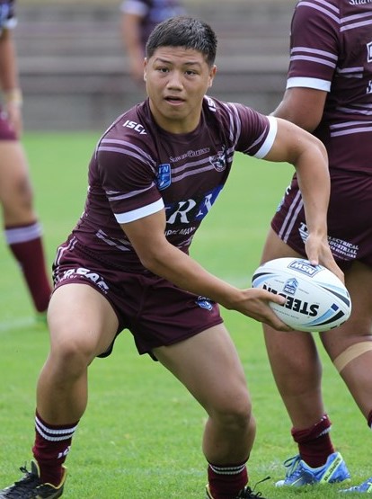 Gordon Chan Kum Tong 2011 Ray Farah Junior Player of the Year in action for the Manly Sea Eagles